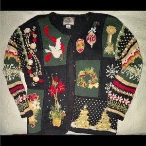 Tiara International vintage Knit Cardigan plus size sweater